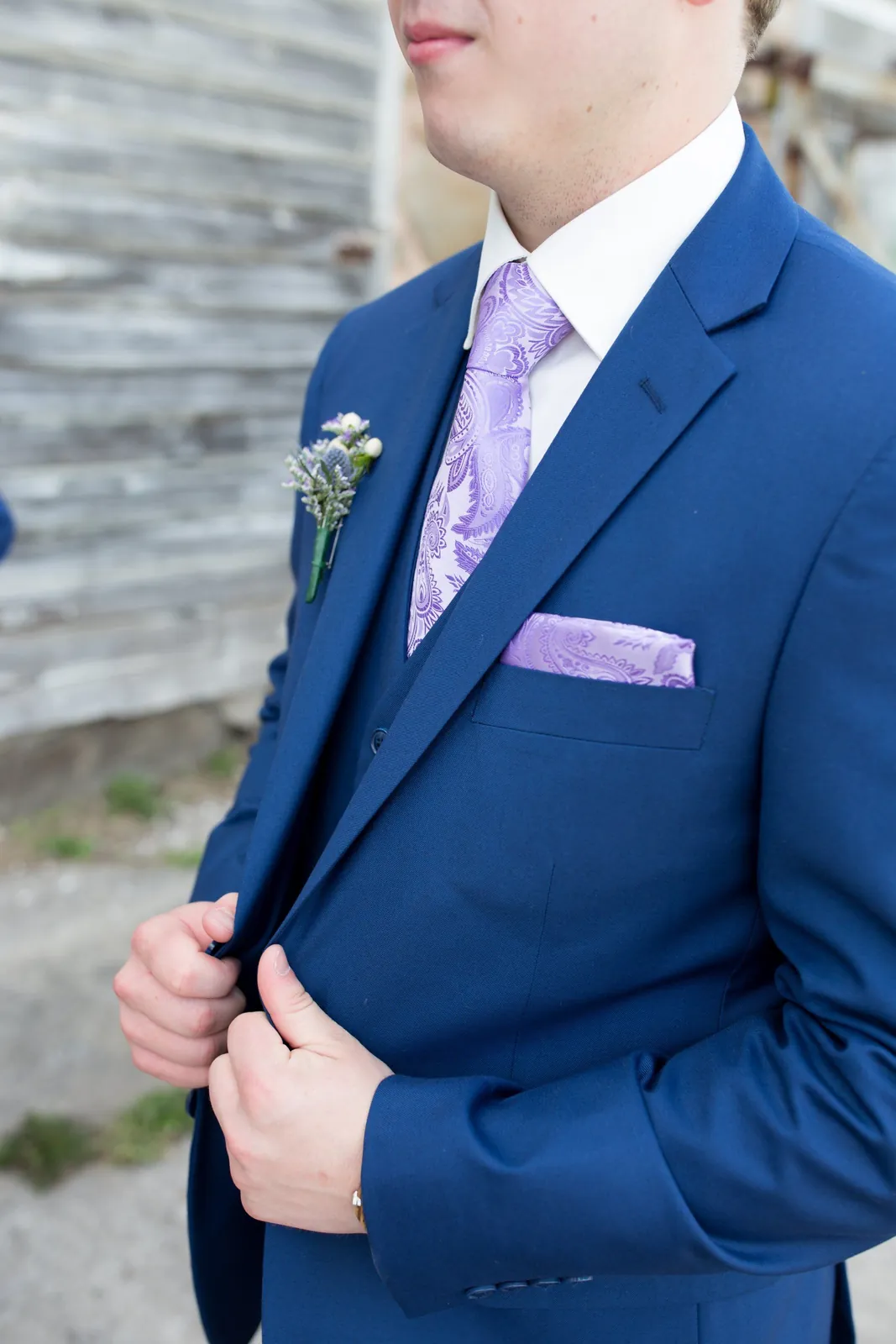 Wedding party in suits