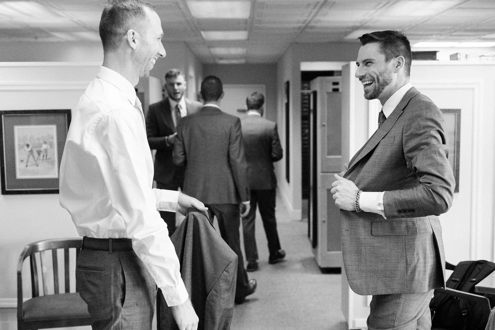 Groom in a tailored wedding suit
