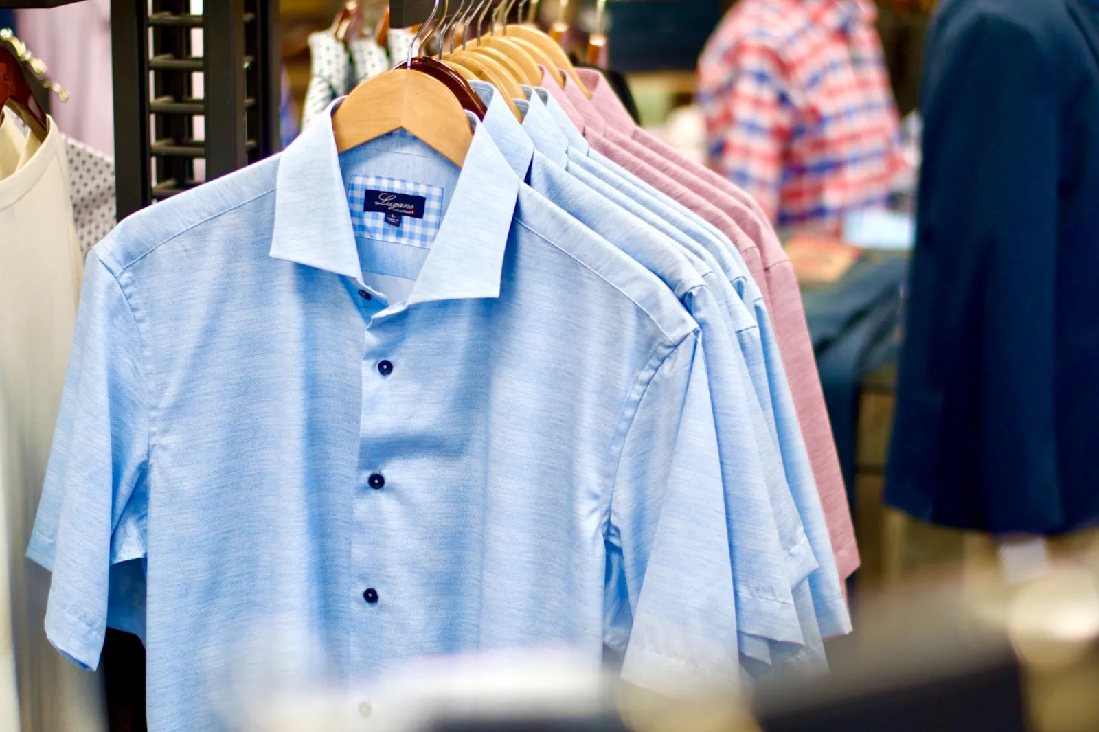 Light blue sport shirt at Jason Louis Green Bay