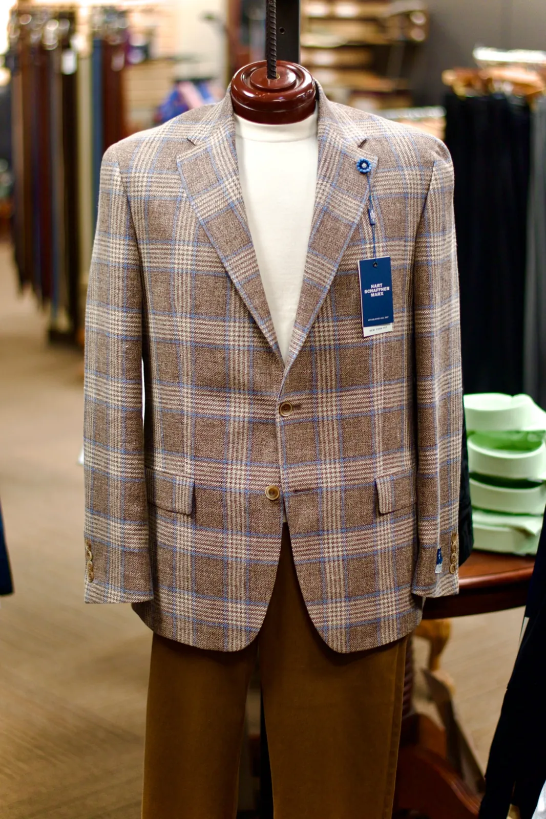 Plaid sport coat at Jason Louis Green Bay