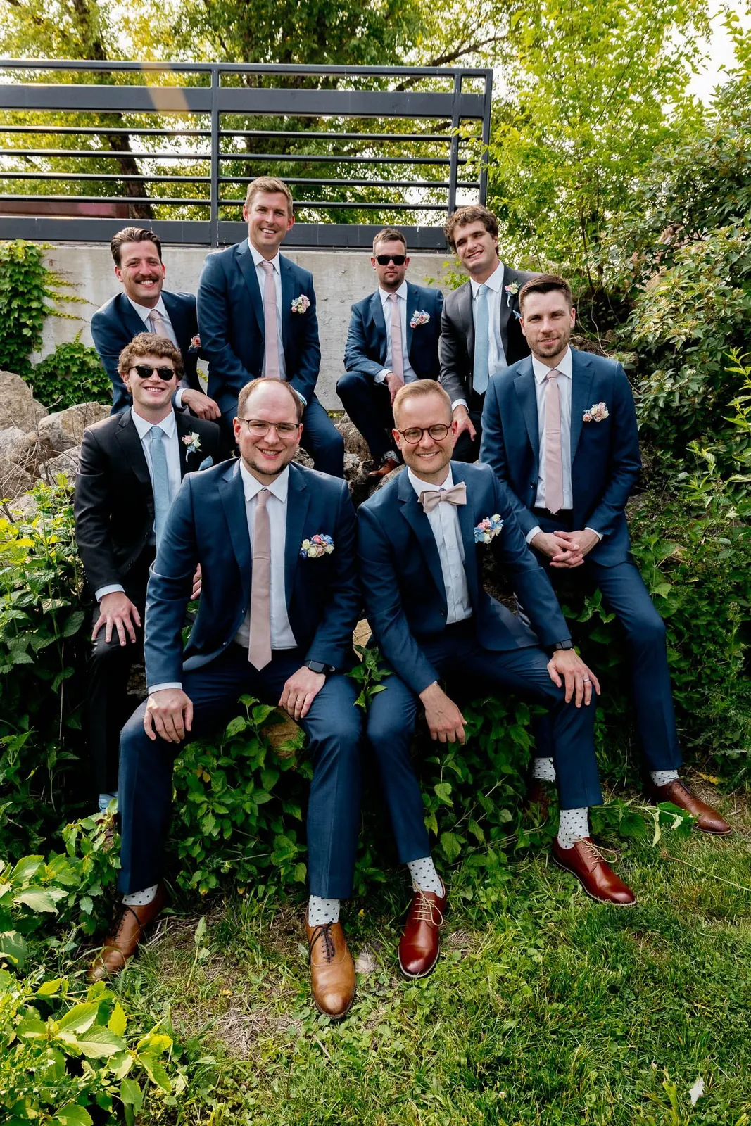 Men in suits and bow ties