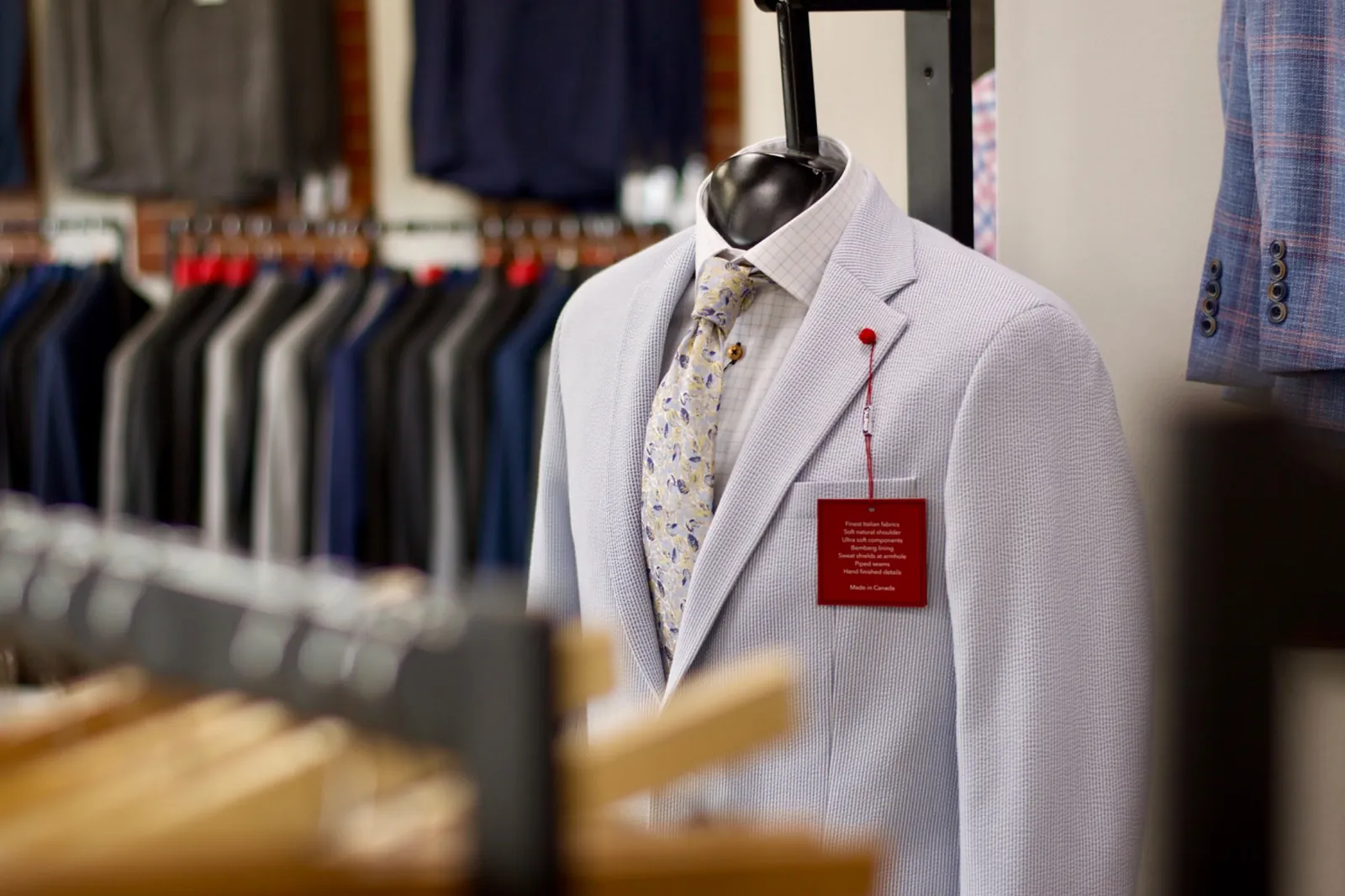 Menswear display at Jason Louis Mequon